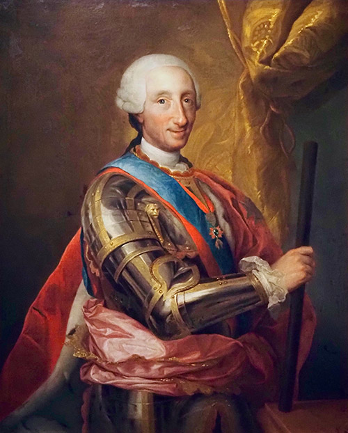 Retrato de Carlos III, monarca al que se ha atribuido sin prueba documental la concesi&oacute;n de la Feria de Ganado de Padul